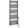 Aqualine, DIRECT-E elektrické topné těleso, rovné, 600x1680 mm, 800 W, černá, ILE66TB