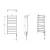 Sapho, ESKINADO elektrický sušák ručníků, hranatý, 620x1160 mm, 120 W, nerez, ER430V
