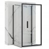 280884 rea rapid fold 3 stenny sprchovaci kut so skladacimi dverami 90 dvere x 80 stena x 195 cm 4mm cire sklo cierny profil kpl 09913