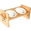 Tutumi, keramická miska pro zvířata na bambusovém stojanu 331726A, HOM-02873