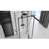 Rea Rapid Swing, 3-stěnový sprchový kout 80 (dveře) x 90 (stěna) x 195 cm, 6mm čiré sklo, černý profil, KPL-009950