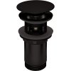 Deante Click-Clack, univerzální umyvadlová odtoková zátka s kovovým pouzdrem, černá matná, DEA-NHC_N10U