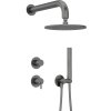 Deante Silia, sprchová souprava pod omítku s hlavovou a ruční sprchovou hlavicí, titanová, DEA-NQS_D9YK