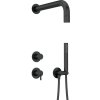 Deante Silia, sprchová souprava pod omítku s pevnou sprchovou hlavicí, černá matná, DEA-NQS_N9XK