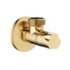 Invena, úhlový ventil s keramickou hlavou 1/2" X 3/8", zlatá lesklá, INV-ZW-49-00Z-W