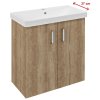Sapho, THEIA umyvadlová skříňka 66,3x70x35cm, 2x dvířka, dub Alabama, TH072-2222