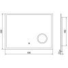 Mexen Kala, LED koupelnové zrcadlo s podsvícením a kosmetickým zrcadlem 80 x 60 cm, 6000K, ochrana proti zamlžování, 9820-080-060-611-00