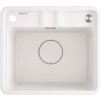 Deante Momi, 1-komorový granitový dřez 500x440x230 mm s úsporným sifonem, bílá, DEA-ZKM_A103