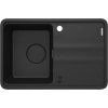 Deante Momi, 1-komorový granitový dřez 670x440x230 mm s úsporným sifonem, grafitová metalíza, DEA-ZKM_G11A