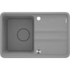 Deante Momi, 1-komorový granitový dřez 670x440x230 mm s úsporným sifonem, šedá metalíza, DEA-ZKM_S11A