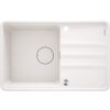 Deante Momi, 1-komorový granitový dřez 780x500x230 mm s úsporným sifonem, bílá matná, DEA-ZKM_A113