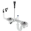 Granite sink waste kit, 1.5- a 2-bowl - Space-Saver