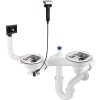 Steel sink waste kit, 1.5- a 2-bowl