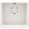 Deante Momi, 1-komorový granitový dřez 500x450x230 mm s úsporným sifonem, bílá matná, DEA-ZKM_A10A