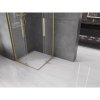 Mexen Velar Duo, sprchový kout s posuvnými dveřmi 80(dveře) x 80(dveře) cm, 8mm čiré sklo, zlatý matný profil, 871-080-080-02-55