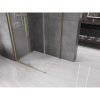 Mexen Velar, sprchový kout s posuvnými dveřmi 100(dveře) x 85(stěna) cm, 8mm čiré sklo, zlatá matná, 871-100-085-01-55