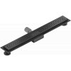 Mexen Flat nerezový sprchový žlab 60 cm vzor M08, černá, 1725060-15