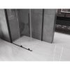 Mexen Velar, sprchový kout s posuvnými dveřmi 90(dveře) x 75(stěna) cm, 8mm čiré sklo, černá matná, 871-090-075-01-70
