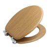 Erga, toaletní WC sedátko z MDF s pomalým zavíráním, dub přírodní, ERG-08223