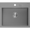 Mexen Oscar, 1-komorový granitový dřez 580x490x205 mm, šedá, 6519581000-71