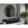 Mexen Loft, kulaté koupelnové zrcadlo 100 cm, barva rámu zlatá lesklá, 9850-100-100-000-50