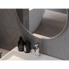Mexen Loft, kulaté koupelnové zrcadlo 40 cm, barva rámu broušená ocel, 9850-040-040-000-10