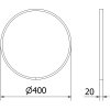 Mexen Loft, kulaté koupelnové zrcadlo 40 cm, barva rámu zlatá lesklá, 9850-040-040-000-50