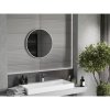Mexen Loft, kulaté koupelnové zrcadlo 60 cm, barva rámu bílá, 9850-060-060-000-20