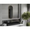 Mexen Loft, oválné koupelnové zrcadlo 100 x 35 cm, barva rámu zlatá lesklá, 9851-100-035-000-50