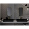 Mexen Loft, oválné koupelnové zrcadlo 80 x 40 cm, barva rámu zlatá lesklá, 9851-080-040-000-50