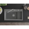 Mexen Omar, 1-komorový granitový dřez 800x480x210 mm, šedá, chromový sifon, 6520801005-71