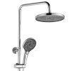 Rea Rebel, sprchový-vanový set s dešťovou a ruční sprchovou hlavicí, chromová, REA-P2415