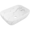 Mexen Rita, umyvadlo na desku 455x325x135 mm, bílá-imitace bílého kamene, 21084583