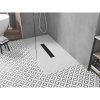 Mexen Toro, SMC obdélníková sprchová vanička 150 x 80 cm, bílá, černá krytka, 43108015-B
