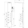 mexen lando panel prysznicowy czarny 7611 04 70