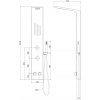 mexen navas panel prysznicowy czarny 7627 02 70