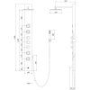 mexen orco panel prysznicowy czarny 7607 03 70