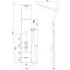 mexen yap panel prysznicowy czarny chrom 7612 02 77