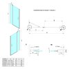 Gelco, LORO sprchové dveře s pevnou částí 1100 mm, čiré sklo, GN4611
