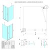 Gelco, LORO sprchové dveře skládací 700 mm, čiré sklo, GN4570