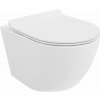 Erga Lily, závěsná WC mísa 48x37 cm s pomalu padajícím sedadlem, bílá lesklá, ERG-GMAMUT-203
