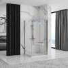 Rea Molier, sprchová kabina 90(dveře) x 90(stěna) x 190 cm, 6mm čiré sklo, chromový profil, KPL-K0539