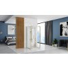 Rea Rapid Swing, 3-stěnový sprchový kout 100 (dveře) x 100 (stěna) x 100 (stěna) x 195 cm, 6mm čiré sklo, zlatý lesklý profil, KPL-09400