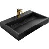 Rea Goya konglomerátové umyvadlo, 70 x 46 cm, černá matná, REA-U8802