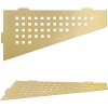 Rea, kovová rohová koupelnová police 30x15 cm SF05, zlatá matná, REA-06015