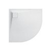 Cerano Quarto, čtvrtkruhová sprchová vanička 80x80x3 cm z minerálního kompozitu, bílá, CER-CER-414755