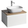 Aqualine, ALTAIR skříňka s deskou 62,5 cm, bílá/dub emporio, AI267-02