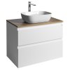Aqualine, ALTAIR skříňka s deskou 78,5 cm, bílá/dub emporio, AI280-02