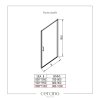 Cerano Porte, 1-křídlé sprchové dveře 100x195 cm, 8mm čiré sklo, chromový profil, CER-CER-413480