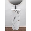 Rea Blanka volně stojící umyvadlo, 84 x 40 cm, Marble imitace kamene, REA-U8704